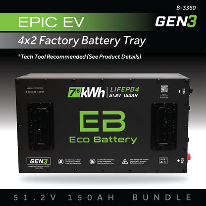 Eco Battery 51V 150AH Battery Bundle / Epic EV (4 x 2 Factory Battery Tray Bundle) - B-3360