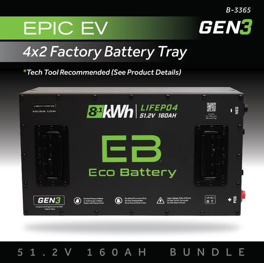 Eco Battery 51V 160AH Battery Bundle / Epic EV (4 x 2 Factory Battery Tray Bundle) - B-3365
