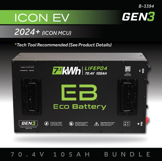 Eco Battery 70V 105AH Battery Bundle / 2024+ (ICON MCU) - B-3394