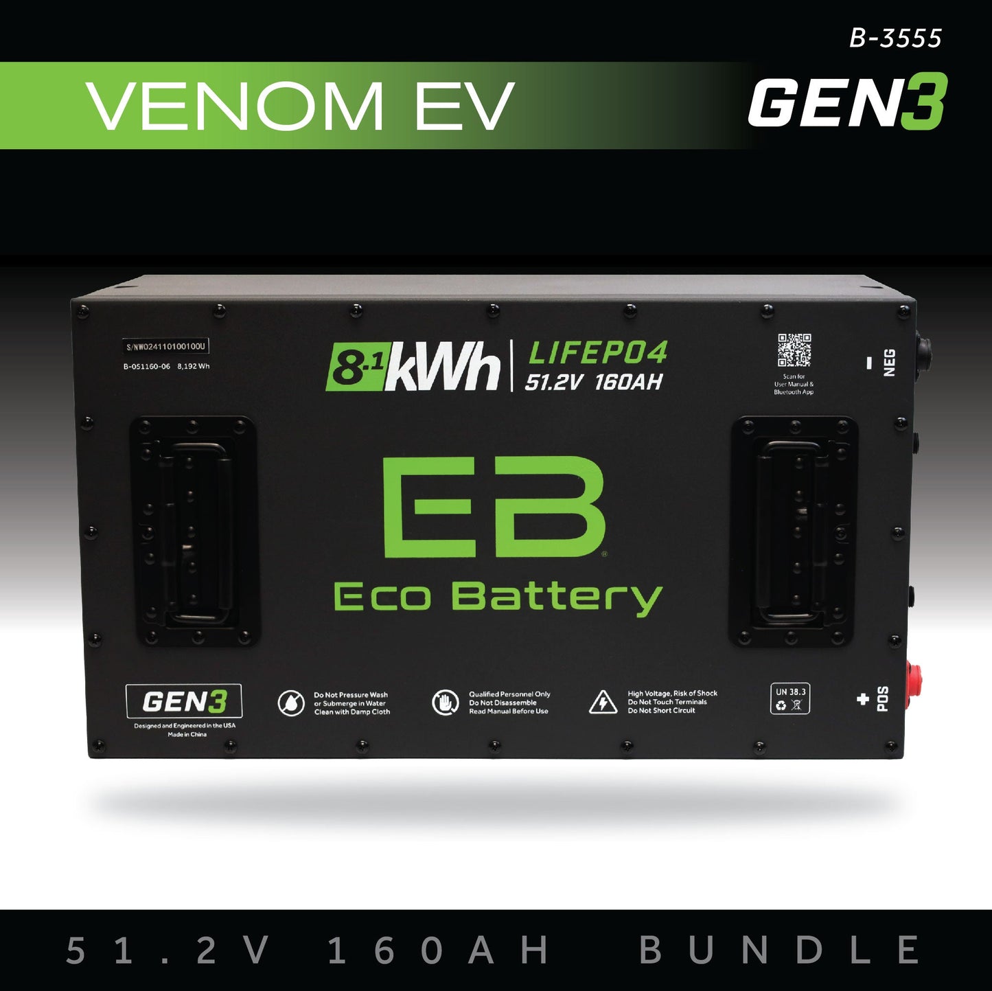 Eco Battery 51V 160Ah Battery Bundle / Venom - B-3555