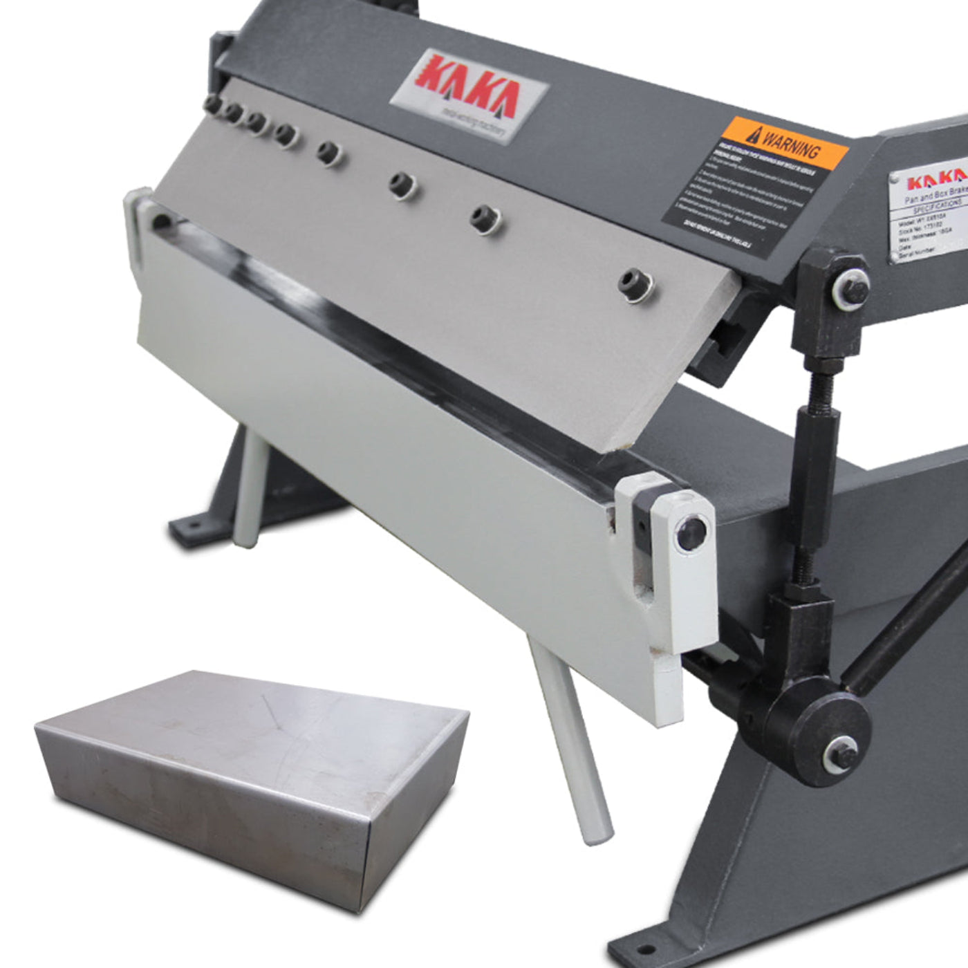 KAKA INDUSTRIAL Sheet Metal Brake, 24-Inch Metal Brake Bender, 20-Gauge Mild Steel Capacity,  Box and Pan Brake for Precision Bending, 0-135 Degree Adjustable Solid Construction Pan and Box Brake, Finger size is 1", 2", 3", 8" & 10"  W-2420A - 173102