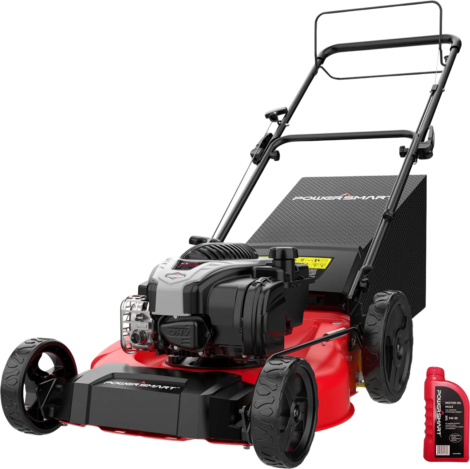 Powersmart 3-In-1 Lawn Mower 21" Self-Propelled 140cc Gas Engine Red New - B8721S2