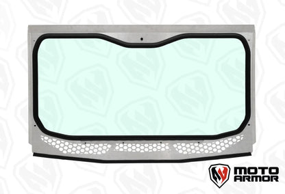 Moto Armor Kawasaki KRX Full Glass Windshield for VOODOO Cage - MA-VOODOOKRX-WS-GLS-BLK-Y