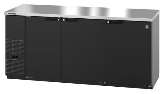 Hoshizaki 80" Wide 3 Door Black Vinyl Back Bar - BB80