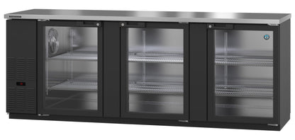 Hoshizaki BB95-G | 96" Wide 3 Glass Door Black Vinyl Back Bar - BB95-G