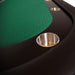 BBO The Rockwell Classic Mahogany 10 Person Poker Table with Armrests & Dining Top 2BBO-RW