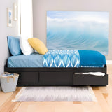 Prepac Twin Mate's Platform Storage Bed with 3 Drawers - Available in 2 Colours - WBT-4100-2K