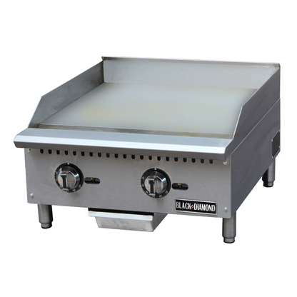 Adcraft  Black Diamond Thermostatic Gas Griddle 24"W - BDCTG-24T