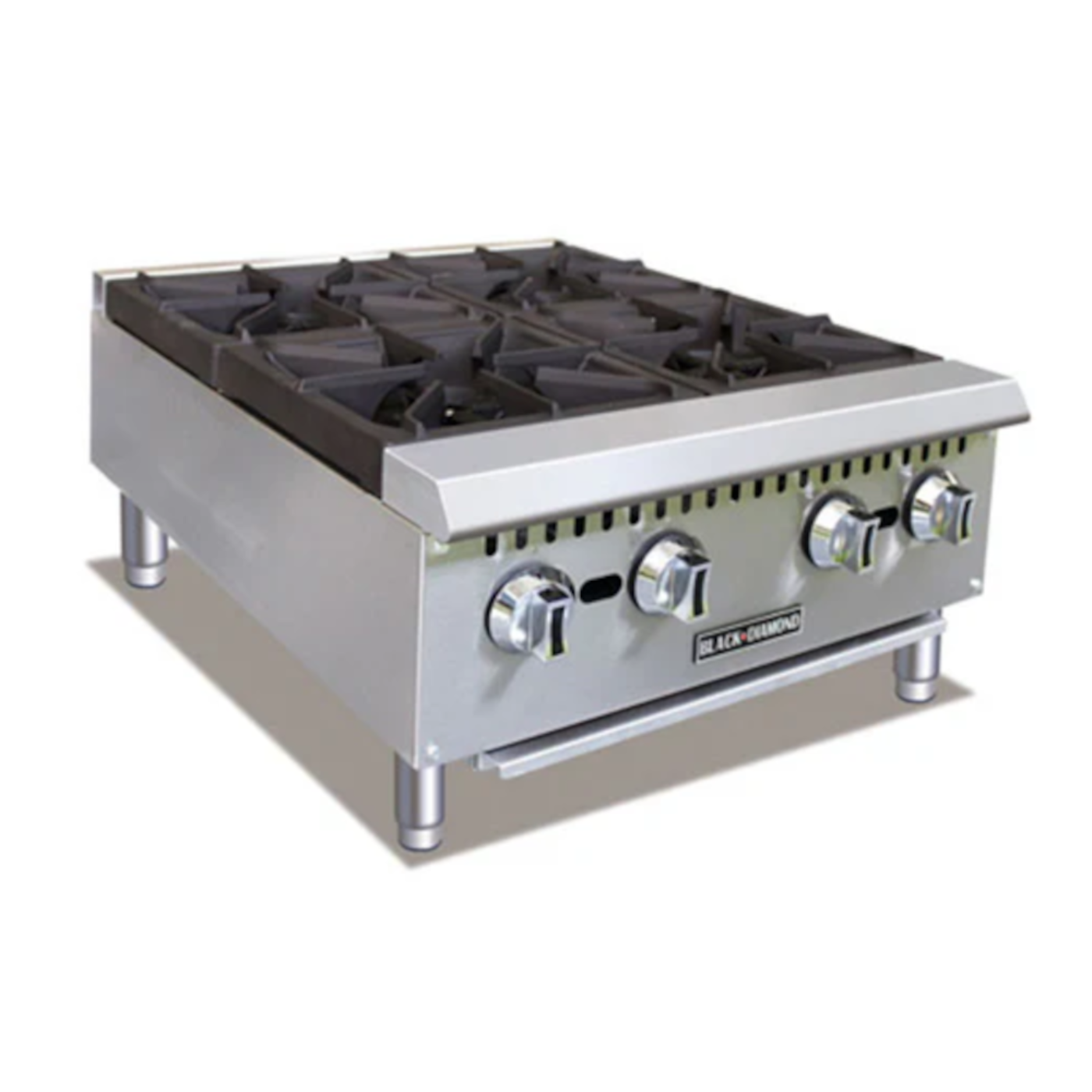 Adcraft BDCTH-24 Black Diamond 4 Burner Heavy Duty Gas Hotplate 24"W - ACBDCTH24