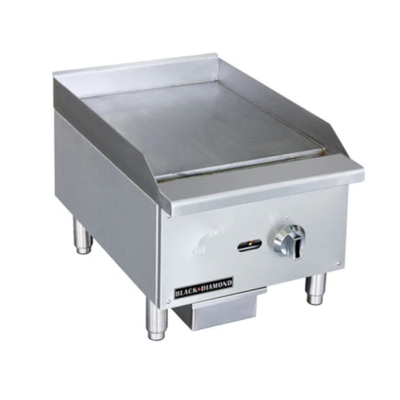 Adcraft BDECTG-16/NG Black Diamond Standard Series Gas Griddle 16"W - ACBDECTG16NG