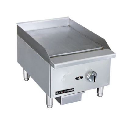 Adcraft BDECTG-16/NG Black Diamond Standard Series Gas Griddle 16"W - ACBDECTG16NG