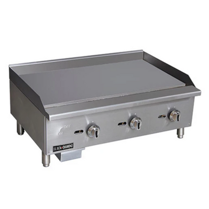 Adcraft BDECTG-36/NG Black Diamond Standard Series Gas Griddle 36"W - ACBDECTG36NG