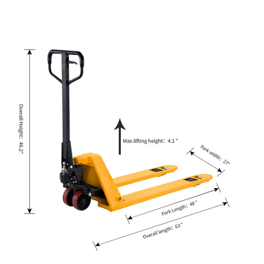 Apollolift Low Profile Hand Pallet Jack - A-1010
