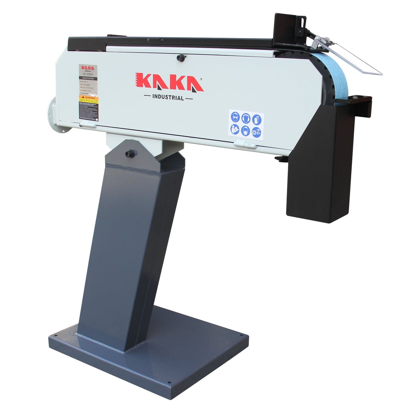 Kaka Industrial BG-3 Belt Grinder, 3 x 79 in Belt Sander, Wheel Metal Belt Grinder/Sander, Sander with Cast Iron Base, High Speed Belt Grinder 220V-60HZ-1PH - 189001