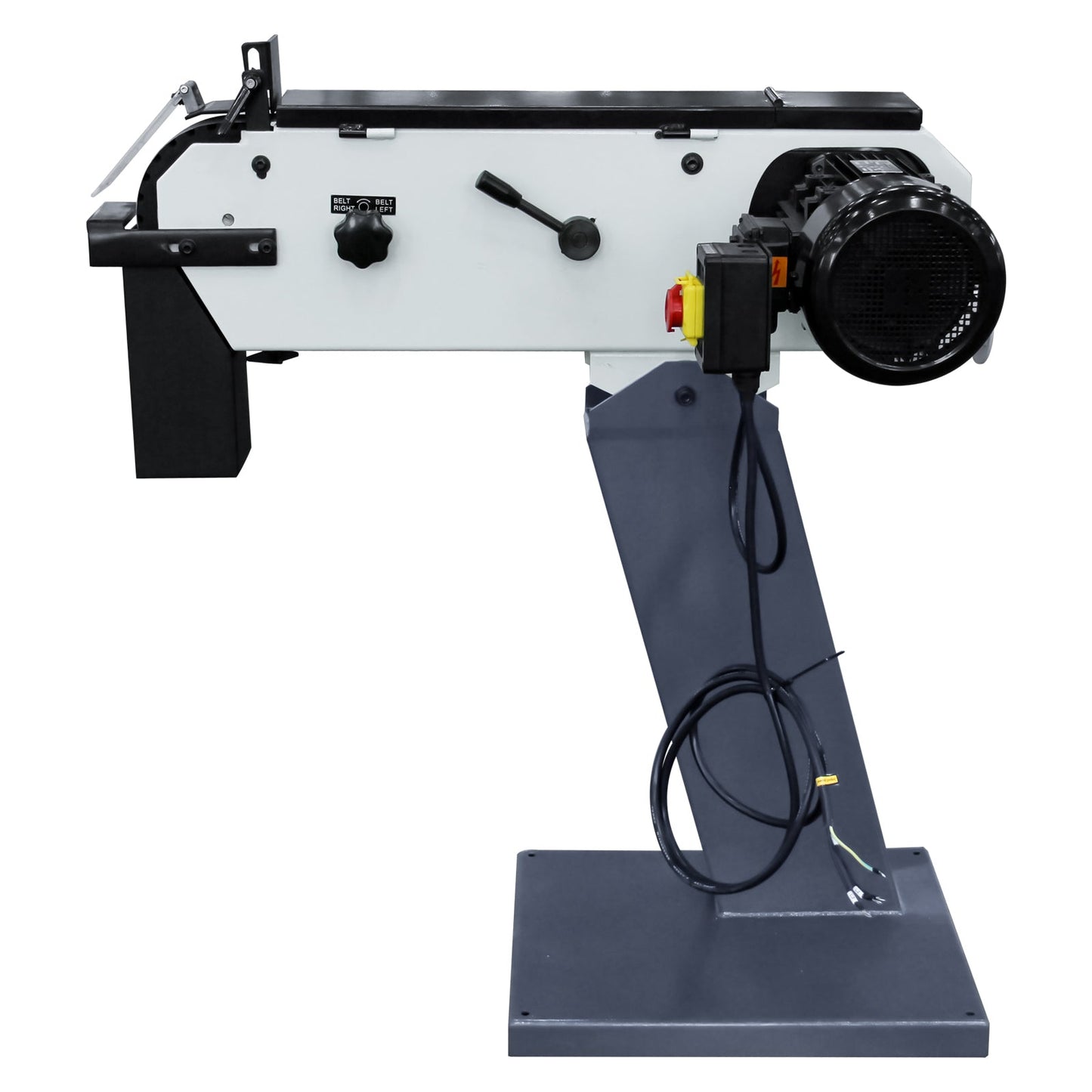 Kaka Industrial BG-3 Belt Grinder, 3 x 79 in Belt Sander, Wheel Metal Belt Grinder/Sander, Sander with Cast Iron Base, High Speed Belt Grinder 220V-60HZ-1PH - 189001