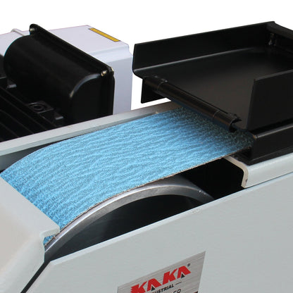 Kaka Industrial BG-3 Belt Grinder, 3 x 79 in Belt Sander, Wheel Metal Belt Grinder/Sander, Sander with Cast Iron Base, High Speed Belt Grinder 220V-60HZ-1PH - 189001
