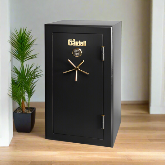 Gardall  Black Firelined BF Gun Safe w/ Gold Trim - BGF6030-B-C
