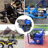 BILT HARD 420cc 15HP Gas Engine with Electric Start, Horizontal Shaft 4 Stroke OHV Gas Motor, Gas Powered Multi-Use Engine - TEA-0304
