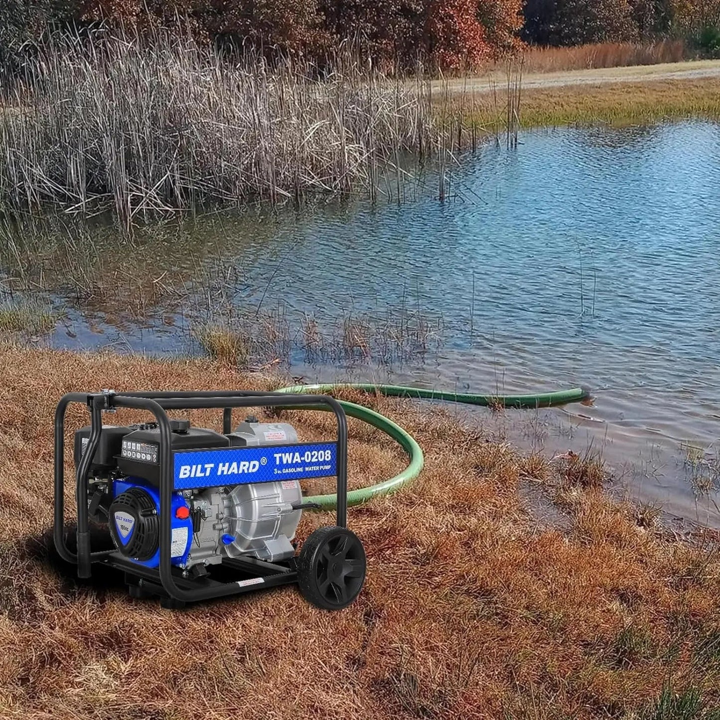 BILT HARD 3" Trash Pump, 264 GPM, 6.5HP - TWA-0208+TWA-0204