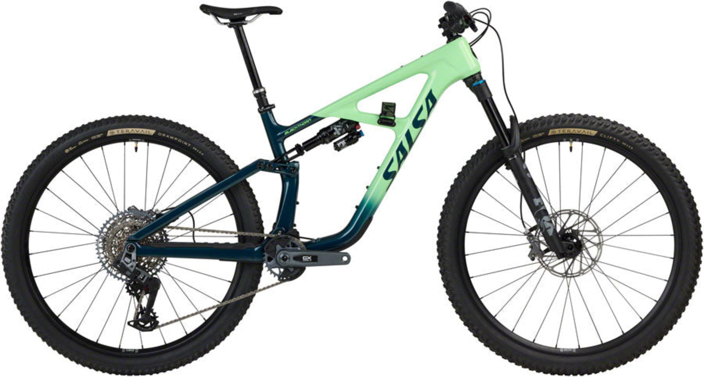 NEW* Salsa Blackthorn 125 C GX AXS Transmission Full Suspension Trail Mountain Bike - 29", Carbon, Slate / Citrus, LG, GRADE A - LIKE NEW, Not OEM Fork - 210000074551