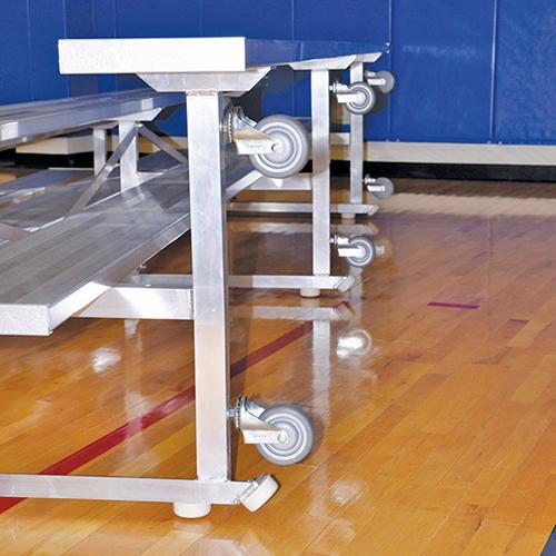 Bleacher - 7-1/2 ft. 2 Row - Double Foot Plank - Tip & Roll - 275TRG