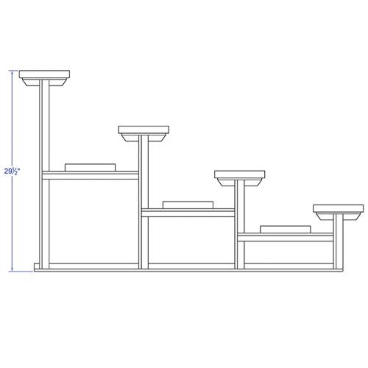 Bleacher 4 Row 27' Outdoor Standard Aluminum - BLCH-427