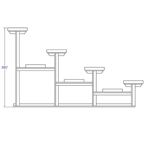 4 Row 21' All Aluminum Standard Bleacher - G4S-JAY-BLCH-4AL