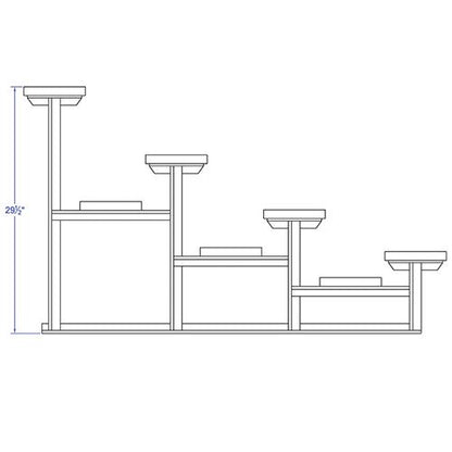 4 Row 15' Outdoor Standard Aluminum Bleachers - BLCH-4AL