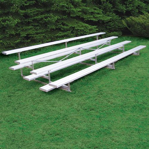 4 Row 15' Outdoor Standard Aluminum Bleachers - BLCH-4AL