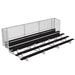 5 Row 15' - 27' Enclosed Aluminum Bleacher w/ Guard Rail - BL5A15V4F27