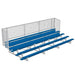 5 Row 15' - 27' Enclosed Aluminum Bleacher w/ Guard Rail - BL5A15V4F27