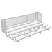 5 Row 15' - 27' Enclosed Aluminum Bleacher w/ Guard Rail - BL5A15V4F27