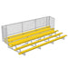 5 Row 15' - 27' Enclosed Aluminum Bleacher w/ Guard Rail - BL5A15V4F27