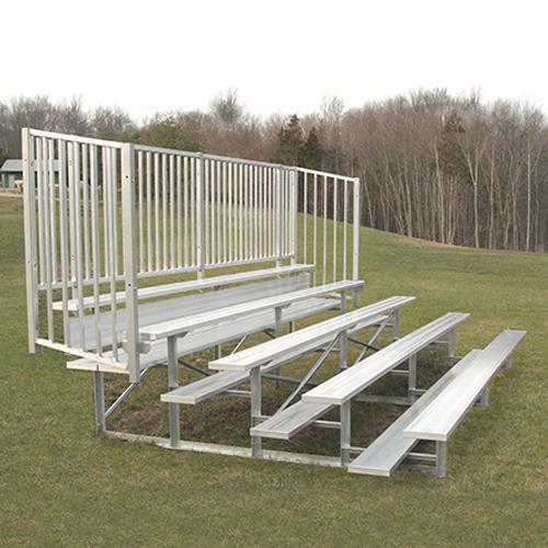 5 Row 15' - 27' Enclosed Bleacher w/ Guard Rail - BL5A27V4F4