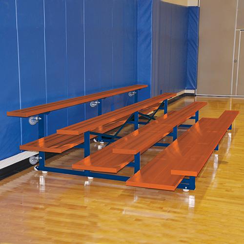 4 Row 21' Tip & Roll Portable Aluminum Bleacher - BL421TR