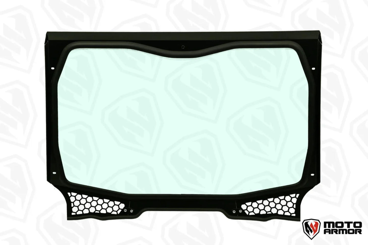 Moto Armor Polaris RZR Pro XP / Turbo R / Pro R Full Glass Windshield for VOODOO Riders Cage - MA-VOODOOPRO-WS-GLS-BLK-Y