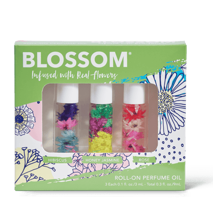 Blossom 3 Piece Set - Mini Roll-on Perfume Oil - BL-POSET1-HIBHNYJROSE-3PK