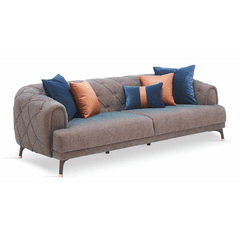 Enza Home US Navona 2,5 Seater Sofa - 2021 - K2 - 11202 Navy Blue Orange - AR:121 - 1431739