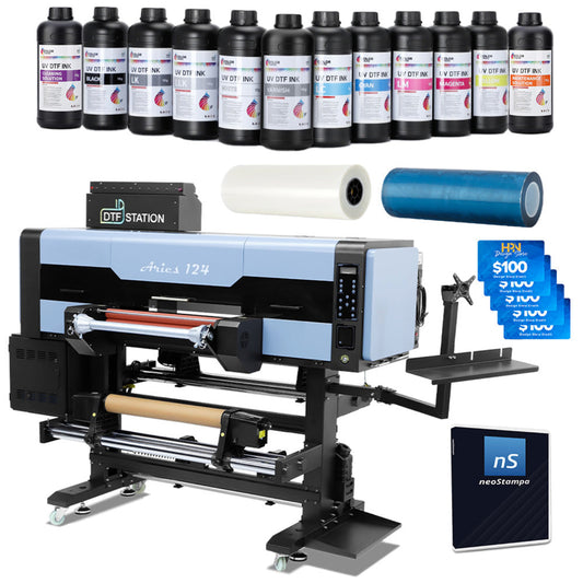 DTF Station Aries 124 UV 24" DTF Printer Bundle