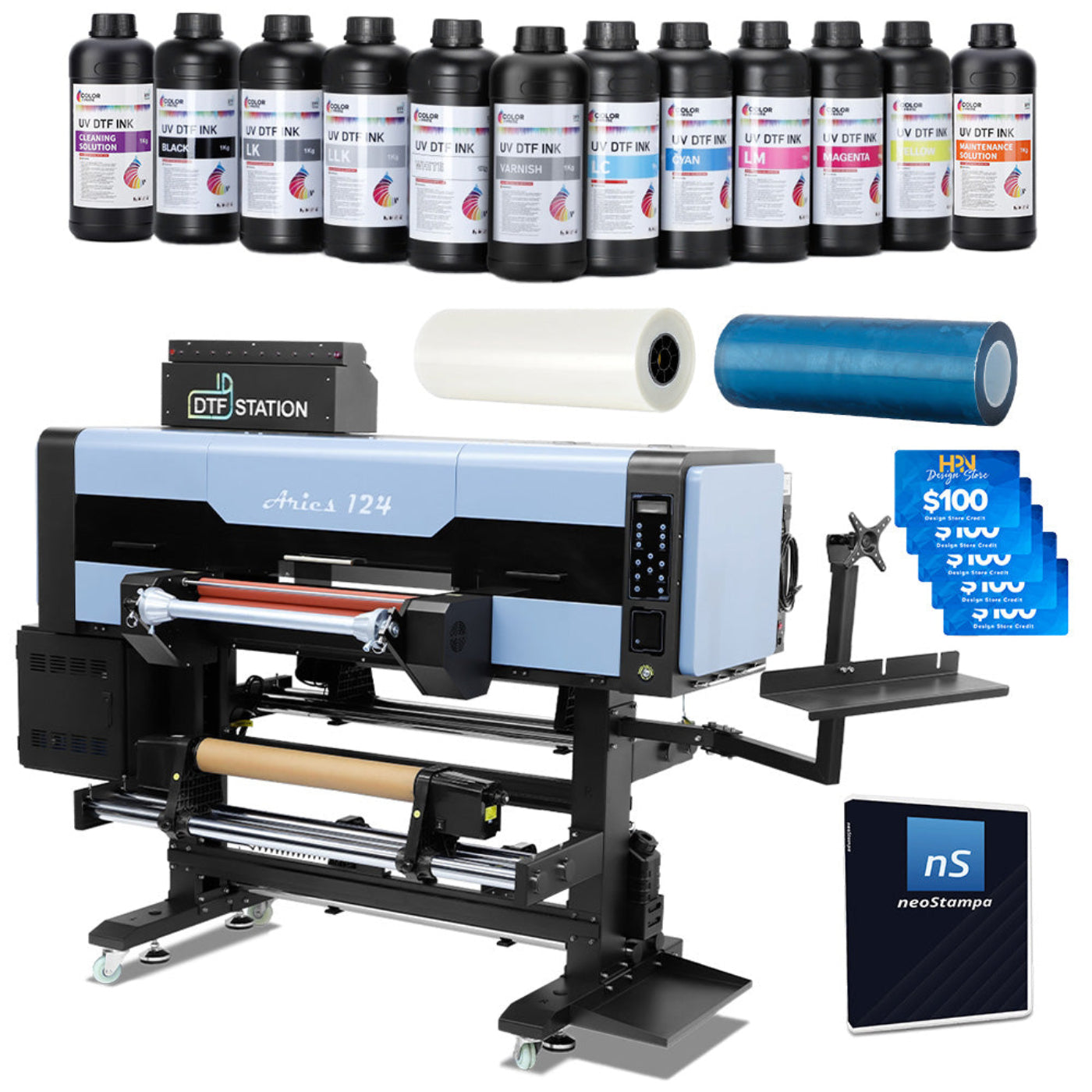 DTF Station Aries 124 UV 24" DTF Printer Bundle - BNDL-DTFS-ARIES-124