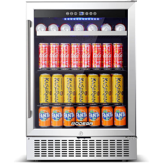 BODEGA Beverage Refrigerator 24 Inch 180 Cans Beer Fridge