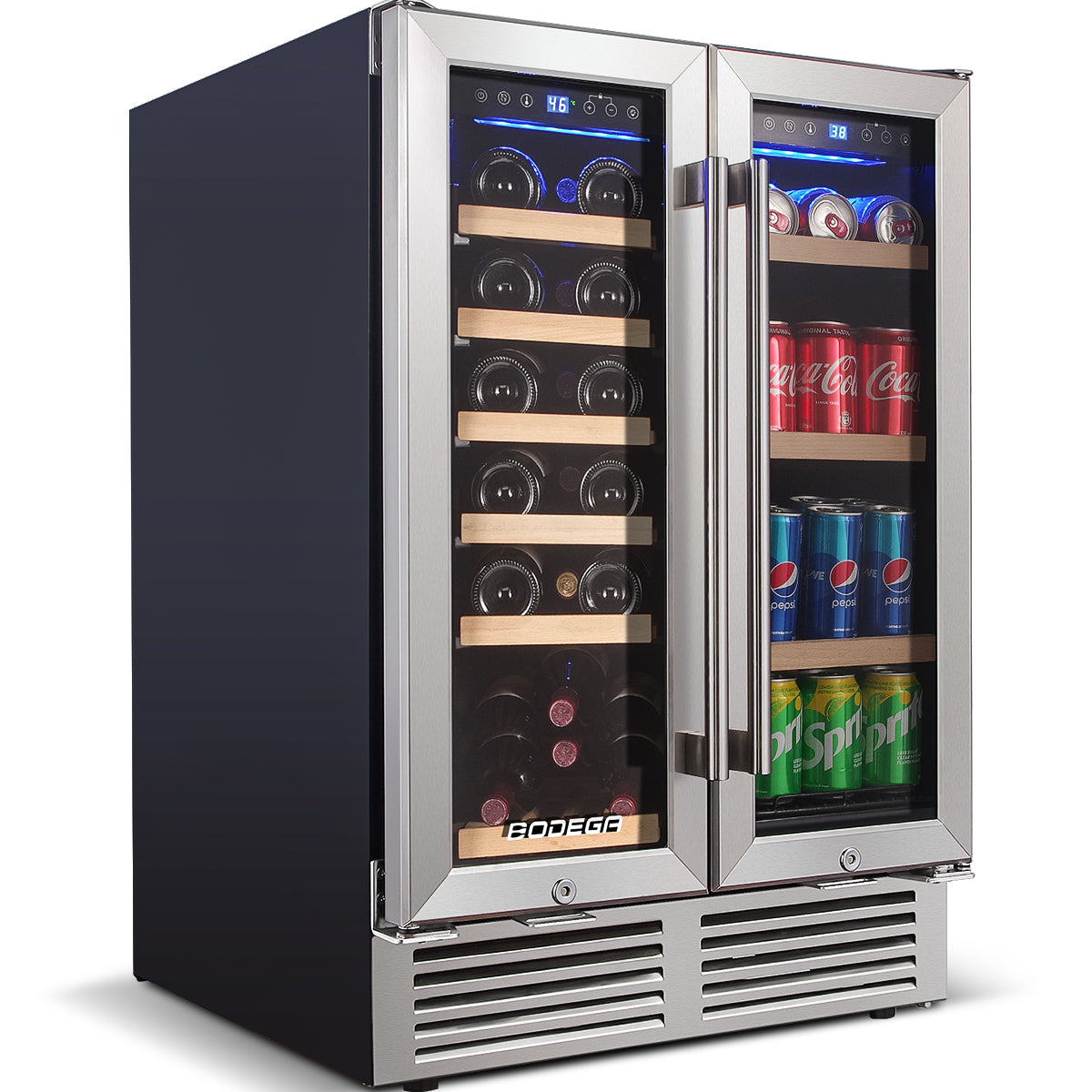 Blemished BODEGAcooler 24"19 Bottles and 57 Cans Wine and Beverage Refrigerator - JC-115DR