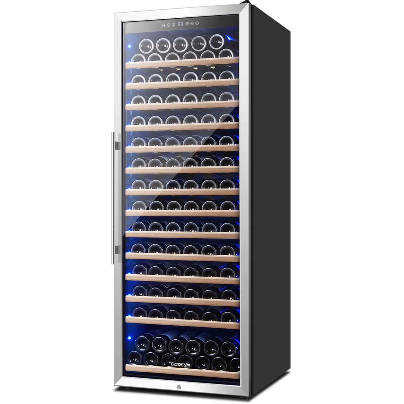 BODEGAcooler 24" Free Standing 154 Bottles Wine Cooler Single Zone - 408A