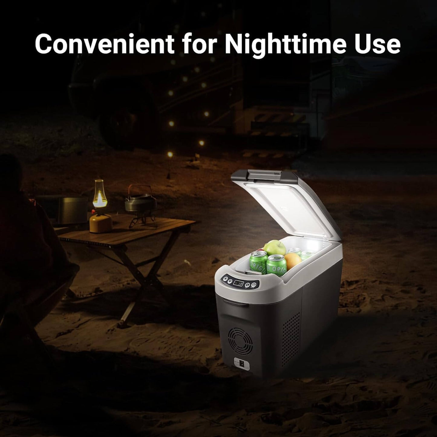 BODEGA cooler 2026 Mini Car Fridge 16QT with Shoulder Belt - YCD15