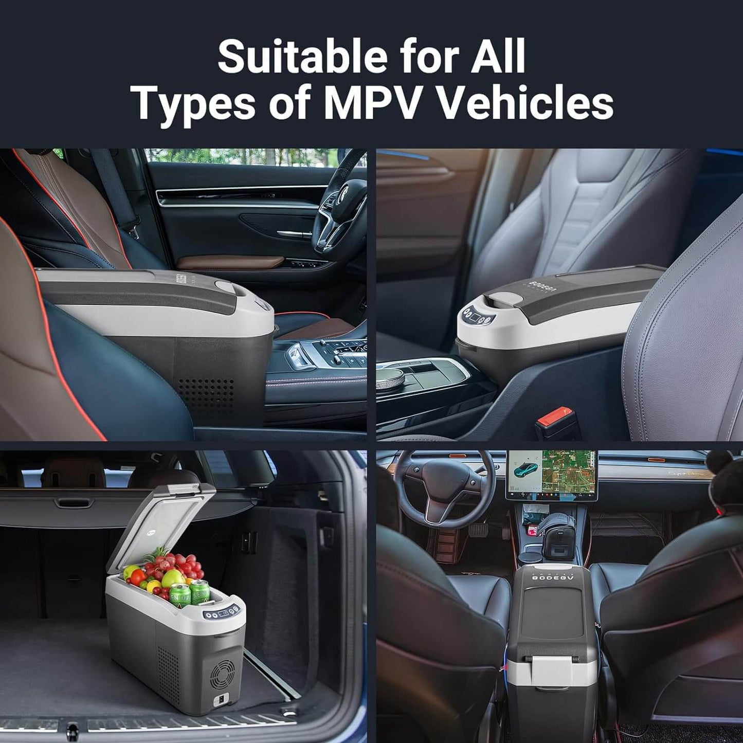 BODEGA cooler 2026 Mini Car Fridge 16QT with Shoulder Belt - YCD15