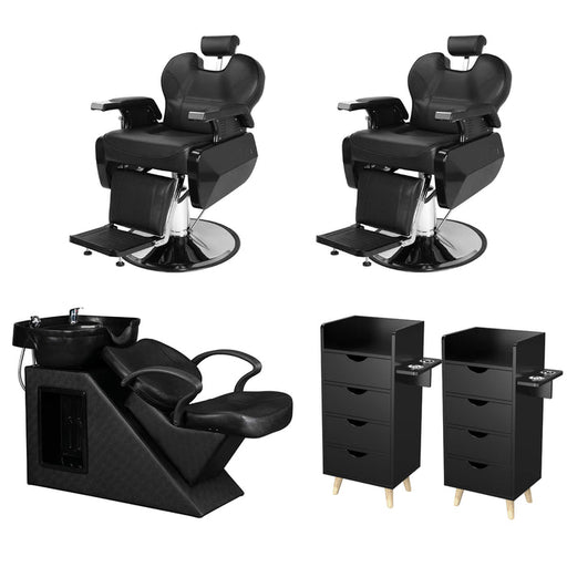 OmySalon 2 Operator Basic Barber Package Black - BP2-2B