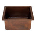 Rustic Premier Copper 16 in. Gourmet Rectangular Hammered Copper Bar and Prep Sink - BREC16DB