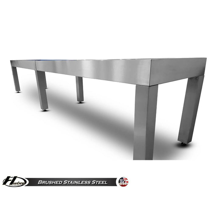 Hudson Brushed Stainless Steel Shuffleboard Table 9'-22' - HUD