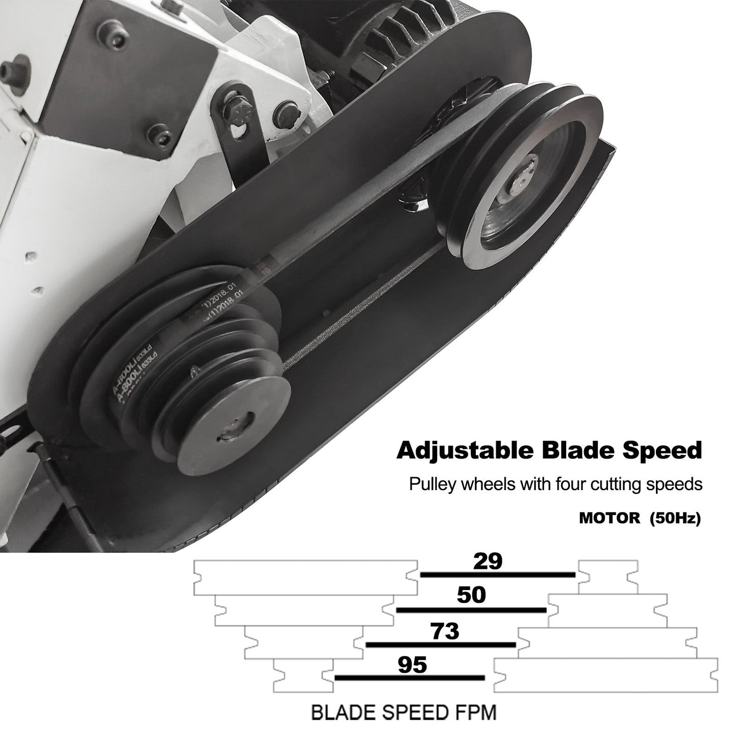 KAKA Industrial BS-1018B, 10" horizontal bandsaw 220V-60HZ-1PH Metal Cutting Band Saw, Solid Design Metal Bandsaw, Horizontal Bandsaw, High Precision Metal Band Saw, Space Saver Band Saw - 188015V220