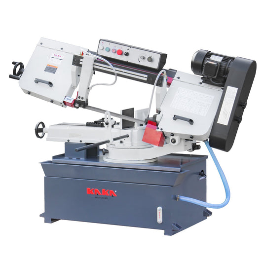 Kaka Industrial BS-1018R 10 inch horizontal bandsaw, Metal Cutting Band Saw, the bow can be swiveled between 45° and 90°Solid Design, Solid Design, Horizontal High Precision Vice Metal Band Saw220V-60Hz-1PH - 188116
